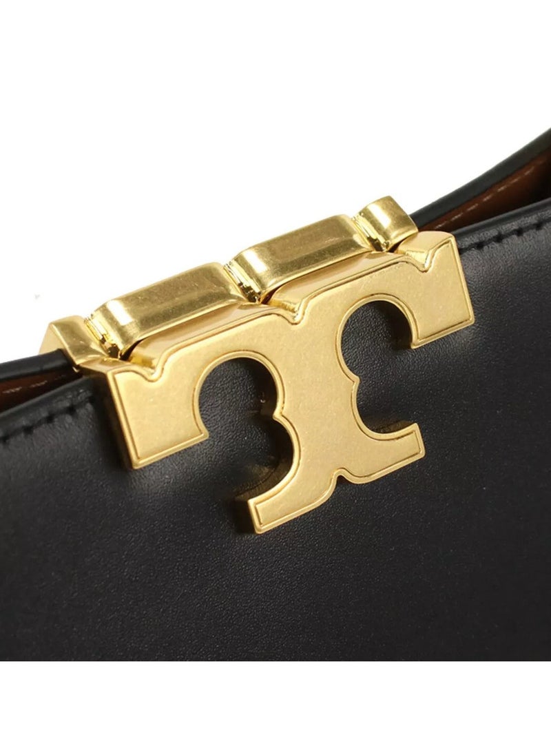 Burch Tory  Eleanor Leather Suede Trimmed Shoulder Crossbody Tote Bag - Image 4