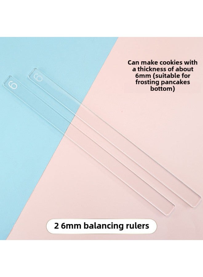 Biscuit Balance Ruler Icing Butter Biscuit Bottom Cookie Fondant Skin Thickness Ruler Scale Biscuit Leveler-Color:6mm Two (40cm Long) - Image 1