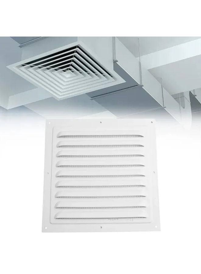Aluminum Alloy Air Vent Grille Metal Louver Cover 150x150mm Insect Screen - Image 2