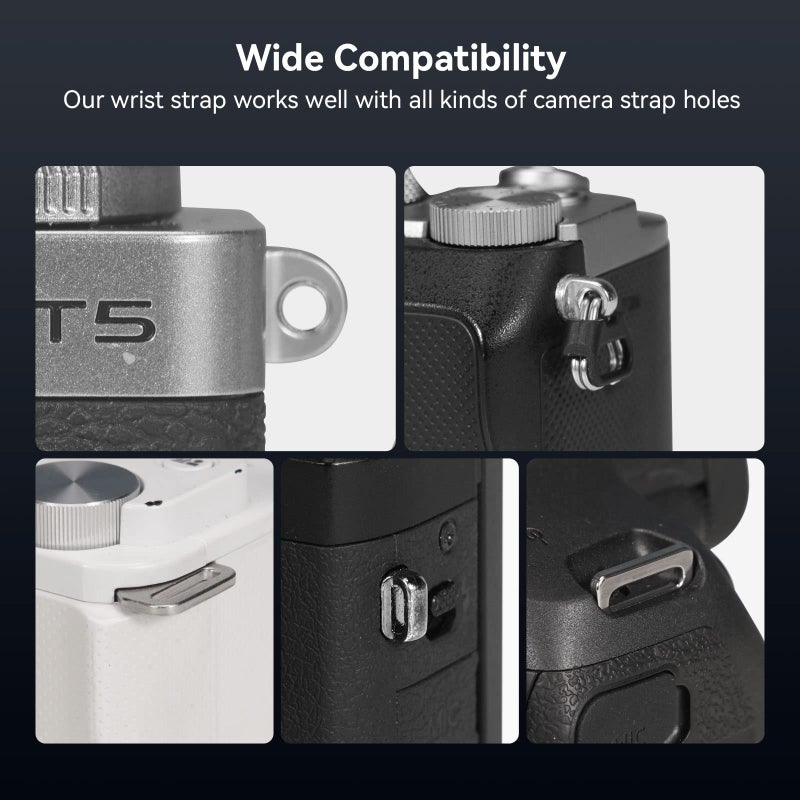 SMALLRIG Camera Wrist Strap, Vintage Leather Camera Hand Strap for DSLR SLR Mirrorless, Adjustable Safety Strap for Fujifilm X-T5 X-T4 X-T3 X-T30 X-E4 X100V and Other Compact Cameras, Brown - 3926 - Image 2