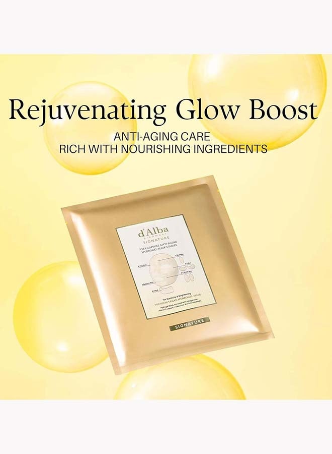 d'Alba Signature Vita Capsule Anti-Aging Collagen Hydrogel Mask 8 Shape Firming Face Mask, 4 x 44g - Image 4