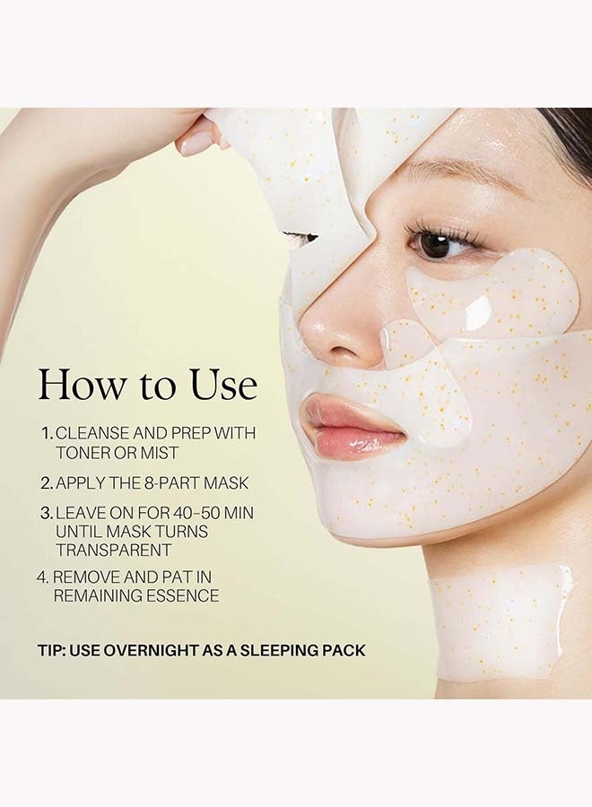 d'Alba Signature Vita Capsule Anti-Aging Collagen Hydrogel Mask 8 Shape Firming Face Mask, 4 x 44g - Image 2