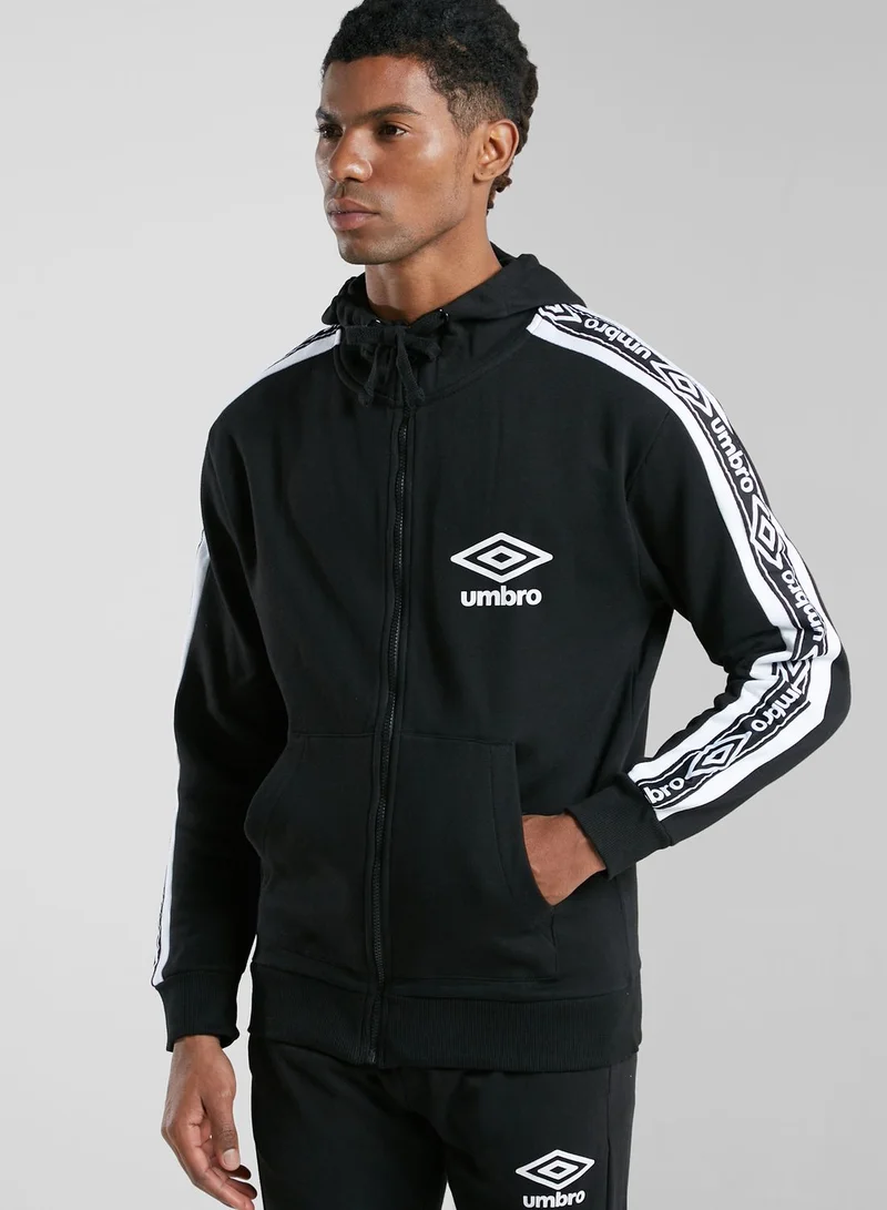 umbro Logo Taped Hoodie