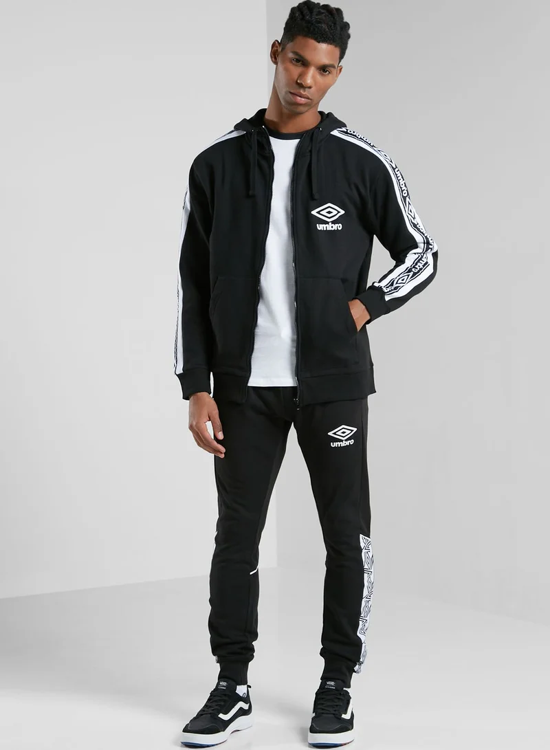 umbro Logo Taped Hoodie