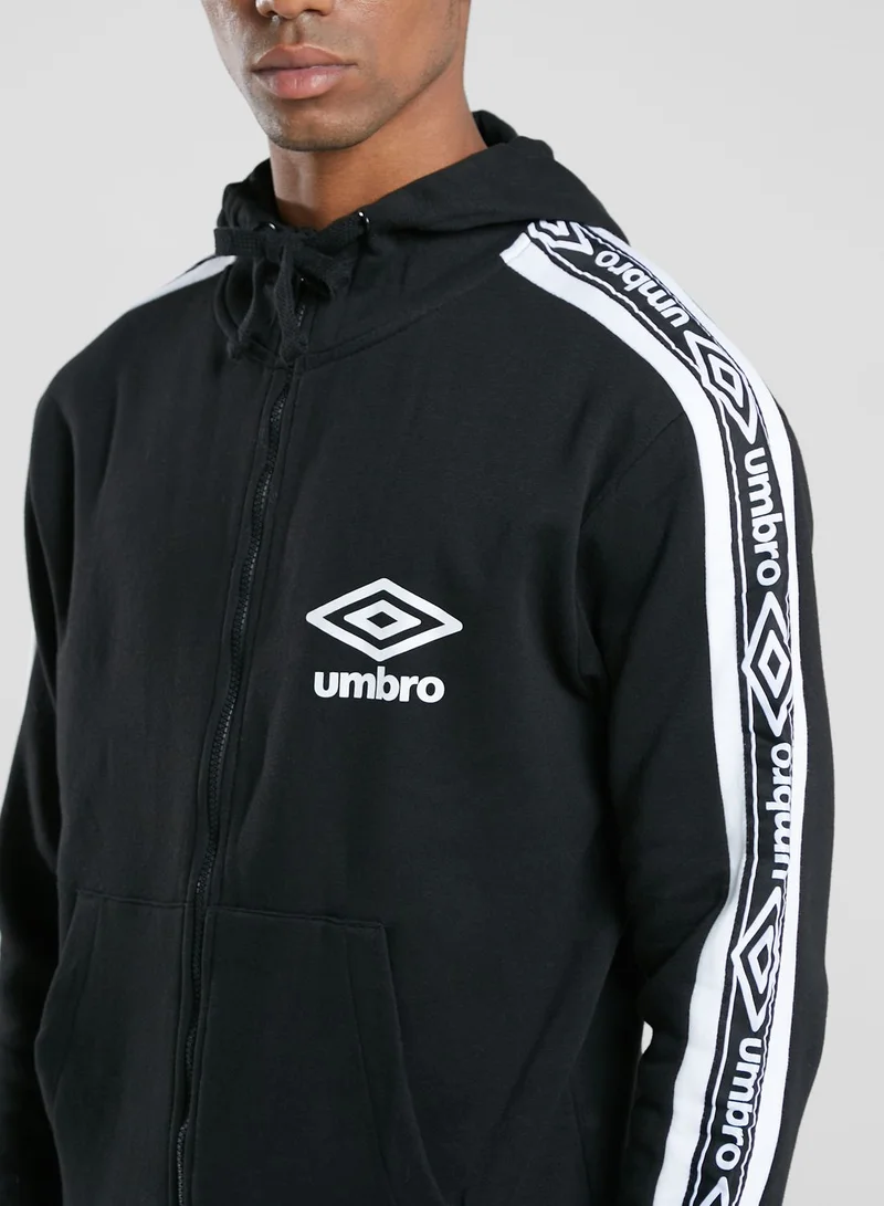 umbro Logo Taped Hoodie