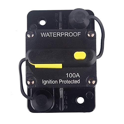 OUHL 100 Amp Circuit Breaker 12V- 48V DC Manual Reset Fuse for Trolling Motor Rv Marine Boat Vehicles System Protection Waterproof (100A) - Image 1