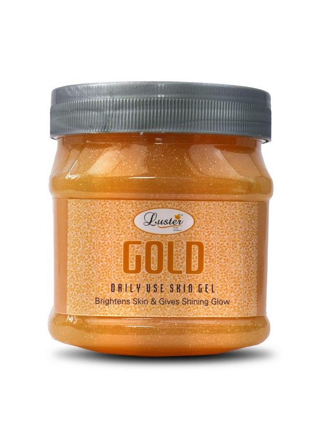 LUSTER Gold Massage Gel; Helps Brightens Skin & Gives Shining Glow; Daily Use Skin Gel; Helps Hydrates Skin Cells & Provides Nourishment; Face & Body Massage Gel For Men & Women 500 Ml - Image 1