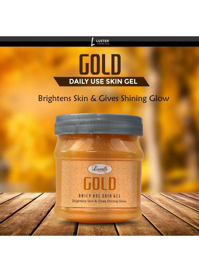 LUSTER Gold Massage Gel; Helps Brightens Skin & Gives Shining Glow; Daily Use Skin Gel; Helps Hydrates Skin Cells & Provides Nourishment; Face & Body Massage Gel For Men & Women 500 Ml - Image 3