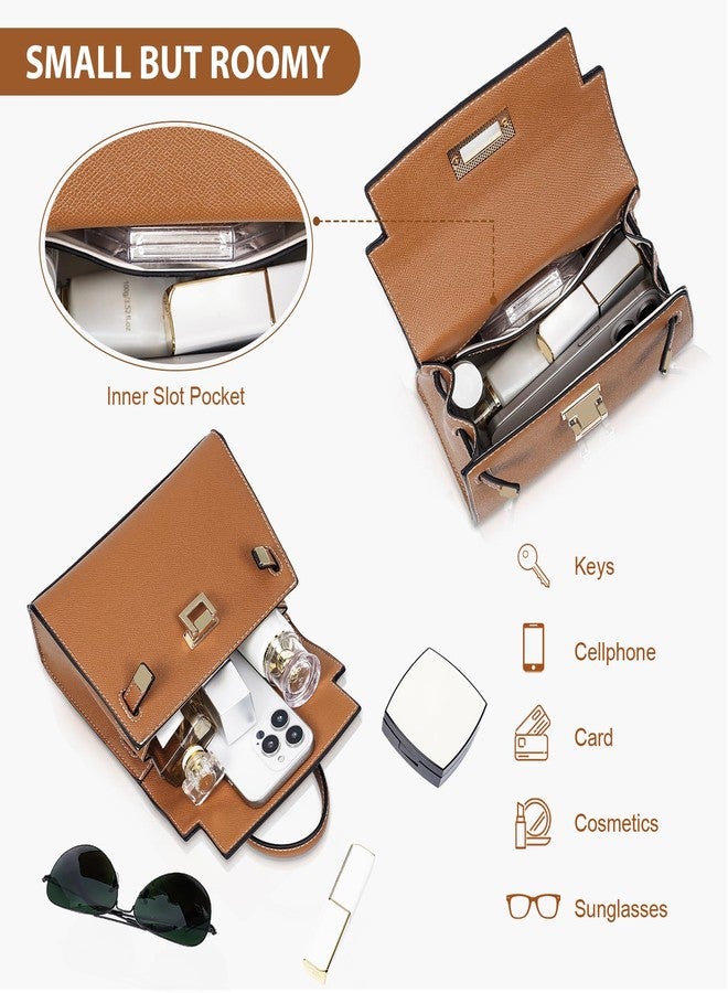 YFGBCX Mini Satchel Bag Top Handle Purse for Women Small Crossbody Bag Handbag Designer Purse with Detachable Strap - Image 5