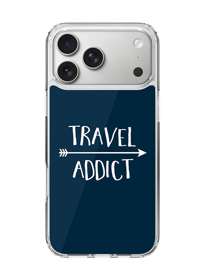 Stylizedd Classic Clear MagSafe Case for iPhone 17 Pro Max , Hybrid Soft Case Flexible Edges Anti Drop TPU PC Gel Thin Transparent Cover [ Designed for iPhone 17 Pro Max ] - Travel Addict