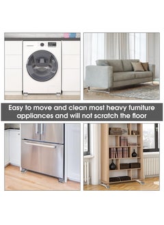 MARKQ Furniture Dolly Mobile Roller, Extendable Appliance Rollers Mobile Washing Machine Base Fridge Stand Moving Cart for Washing Machines, Refrigerators, Dryers, Dishwashers, Furniture mover White  - Image 3
