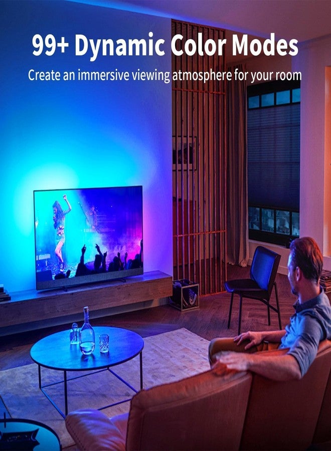 Desidiya شريط إضاءة نيون LED RGB من Desidiya® بطول 5 أمتار مع تطبيق وتحكم عن بعد | مزامنة الموسيقى | يعمل بمنفذ USB | مقاوم للماء ومرن | مثالي للغرف، الألعاب، الحفلات، ديوالي، وديكورات المنزل - Image 3