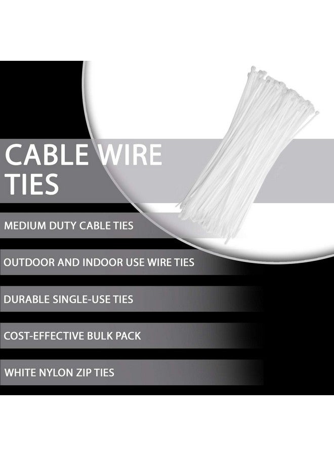 SCHOFIC Cable Zip Ties Heavy Duty 368 MM [SIZE 14.5 INCH], Ultra Strong Plastic [POLYAMIDE] Wire Ties with 49 Pounds Tensile Strength, Nylon Tie Wraps with 4.8 MM Width (300, WHITE) - Image 4