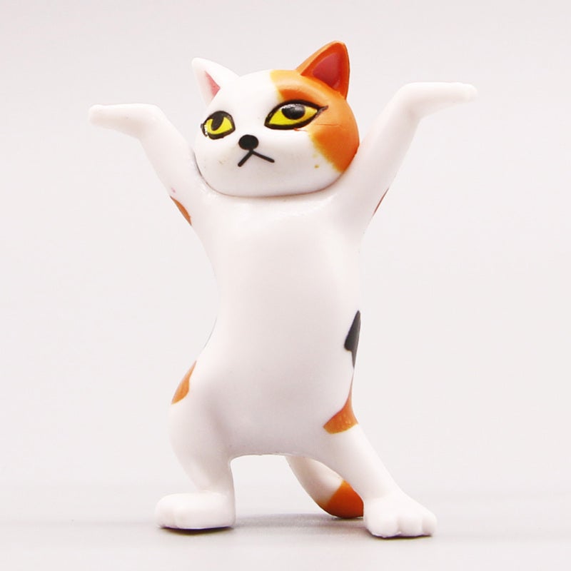 5-Kind PVC Cartoon Action Figure Cute Cat Domestic Auto Ornament Dancing Cat Artware - Image 3