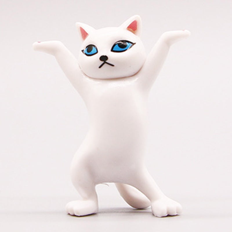 5-Kind PVC Cartoon Action Figure Cute Cat Domestic Auto Ornament Dancing Cat Artware - Image 5