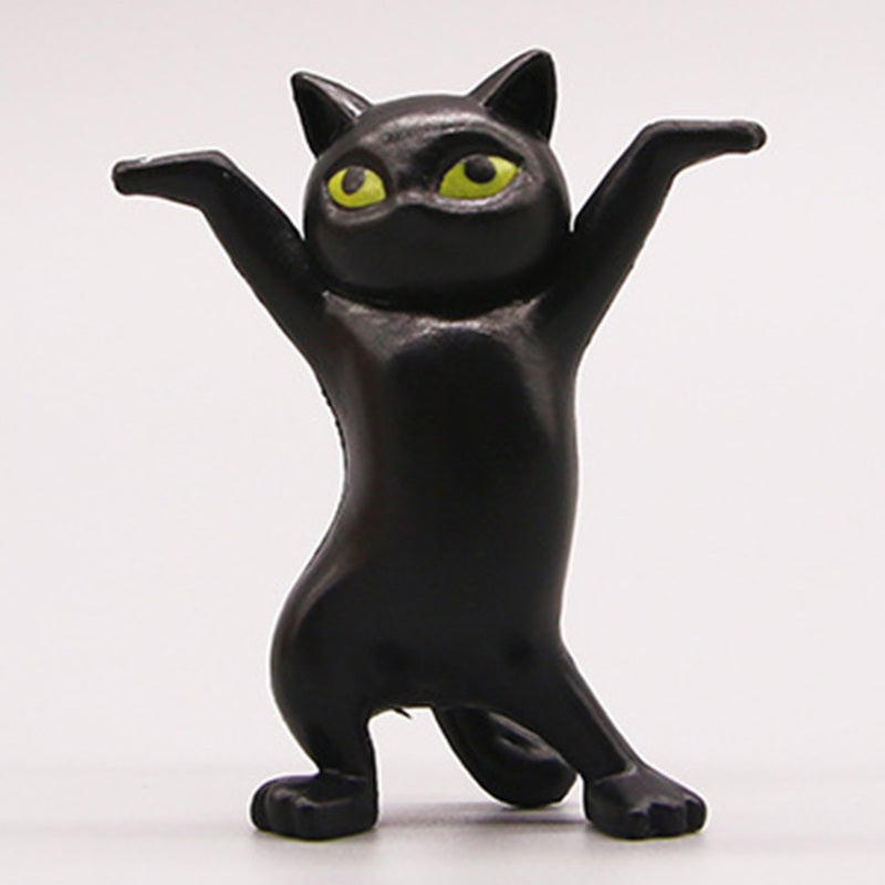 5-Kind PVC Cartoon Action Figure Cute Cat Domestic Auto Ornament Dancing Cat Artware - Image 4