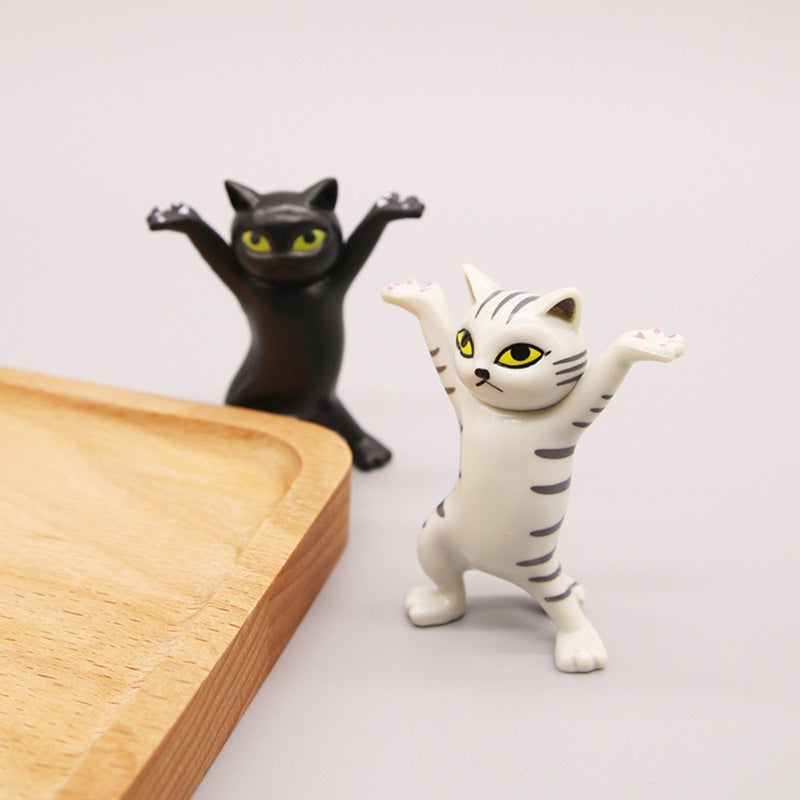 5-Kind PVC Cartoon Action Figure Cute Cat Domestic Auto Ornament Dancing Cat Artware - Image 2