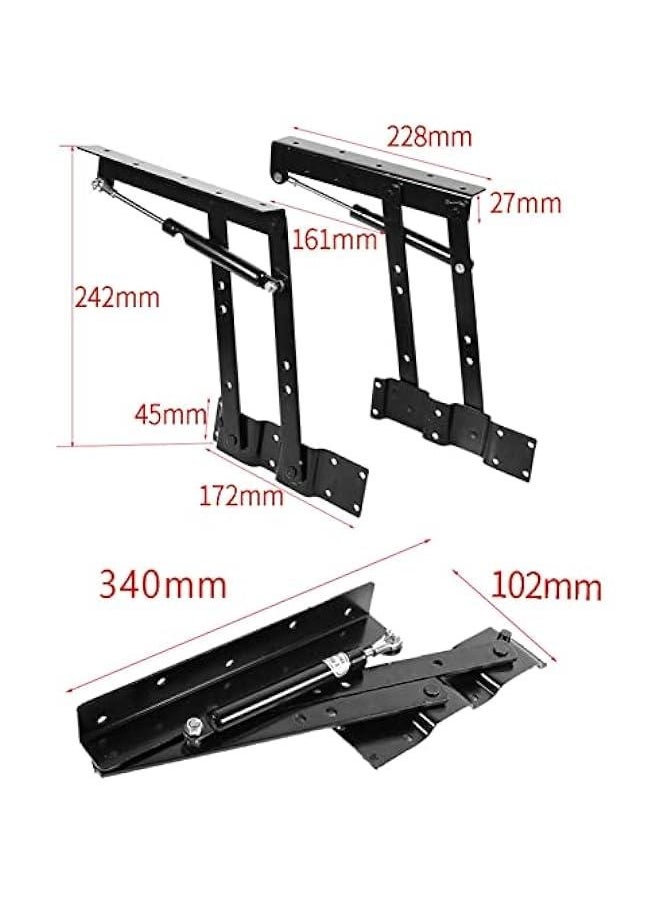 Generic 2pcs Heavy Duty Steel Practical lifts Up Coffee Table Mechanism Hardware Top Lifting Frame Furniture Tea Coffee Table Furniture Accessories , Folding lifts up Top Table Mechanism , Folding lifts up  - Image 4