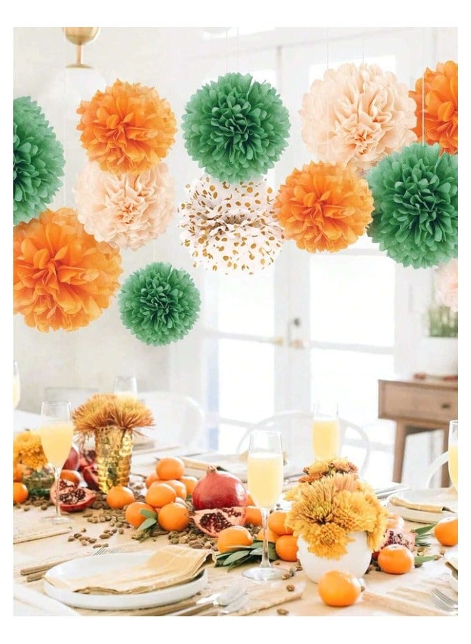 12pcs Colorful Paper Flower Balls Decorations for Birthday Parties, Weddings, Baby Showers - Image 2