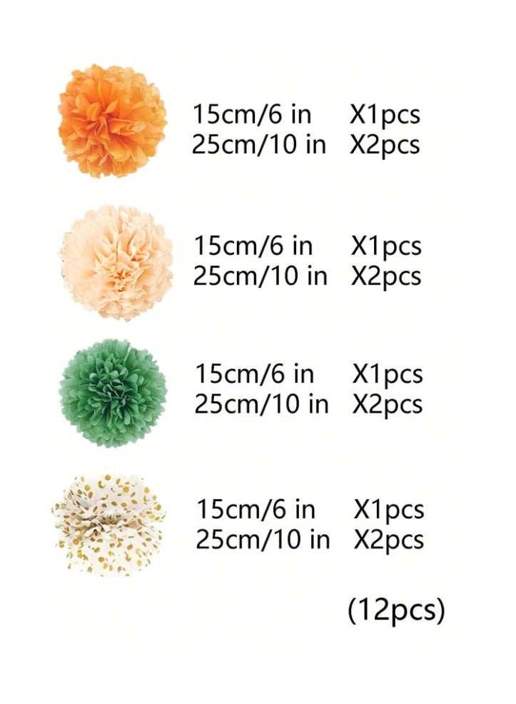 12pcs Colorful Paper Flower Balls Decorations for Birthday Parties, Weddings, Baby Showers - Image 5