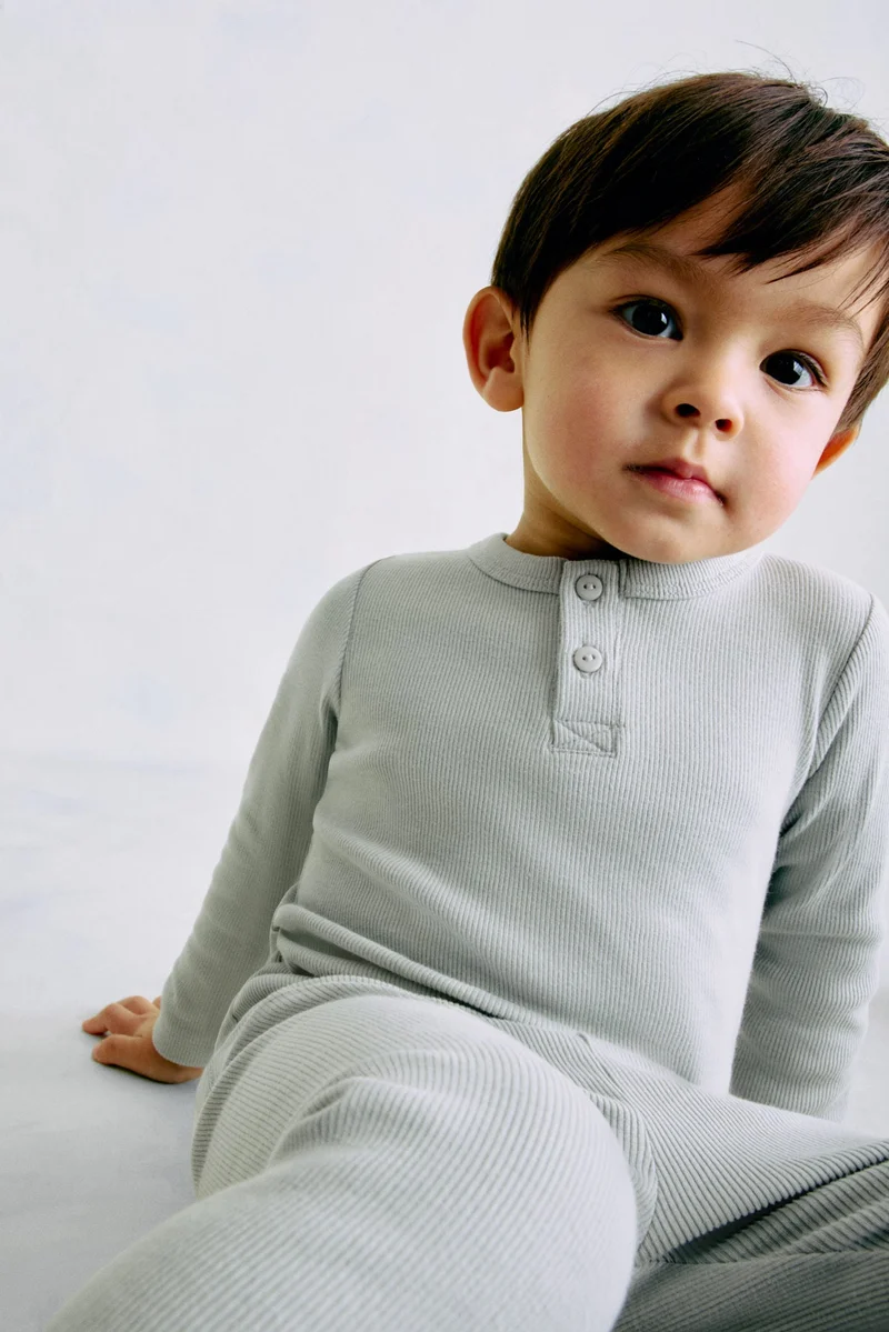 H&M 2-pack cotton Henley tops