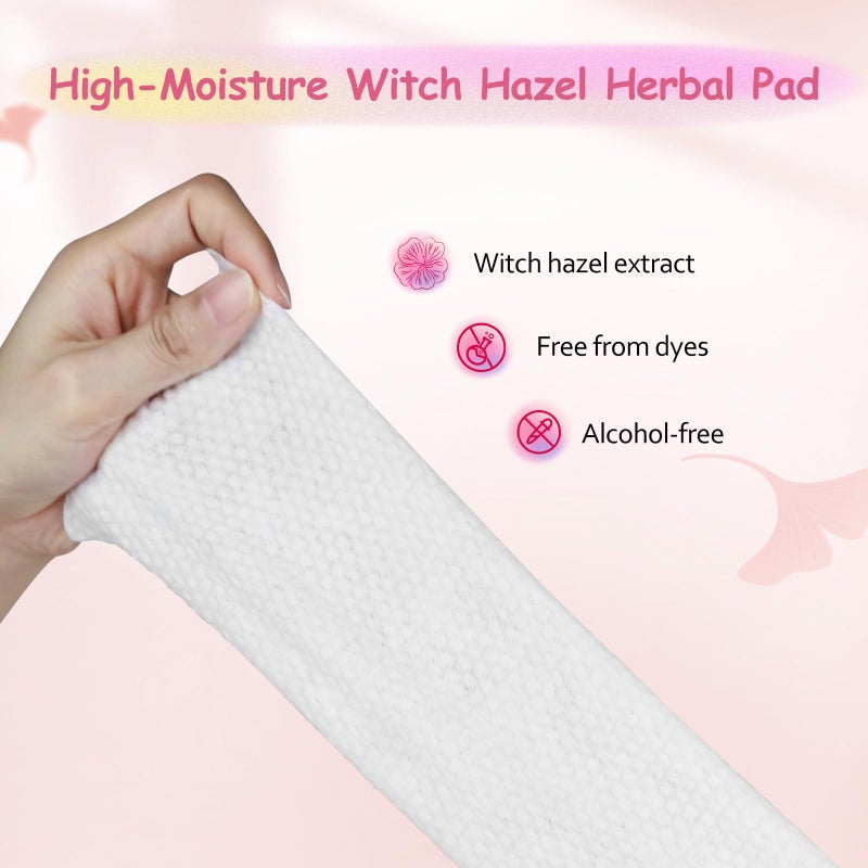 UHdod Witch Hazel Perineal Soothing Foam & Perineal Cooling Pad Liners for Postpartum Care - Postpartum Essentials Recovery Kit Includes 5 Fl Oz Witch Hazel Foam, 36 Perineal Cooling Pad Liners - Image 2