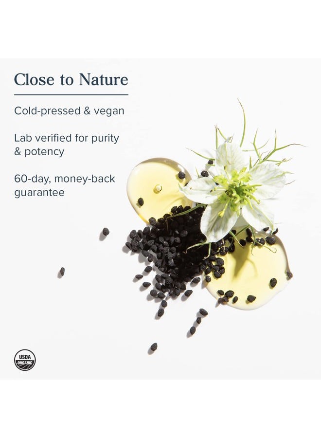 Heritage Store Black Seed Oil Liquid Capsules 650mg, Nigella Sativa Oil Supplement with Thymoquinone, Omega 3 6 9, Antioxidant, Cholesterol, Digestive, Joint & Immune Support*, Vegan, 45 Serv, 90ct - Image 4