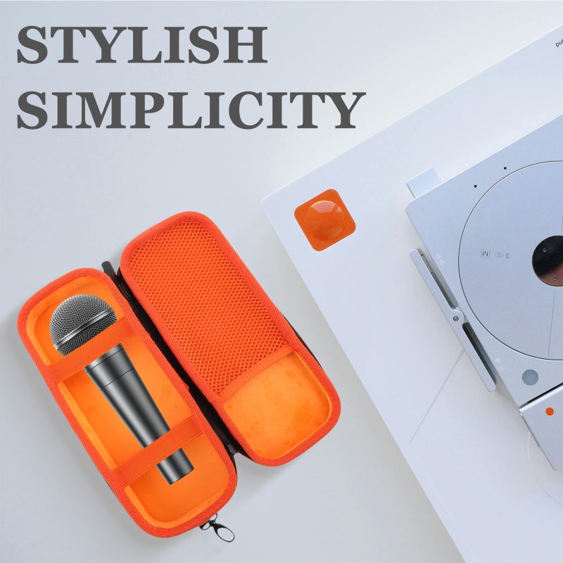 Double Microphone Storage Case Portable Mic Carry Bag for Travel Dual Cordless Microphone Case Singing Organizer - Image 4