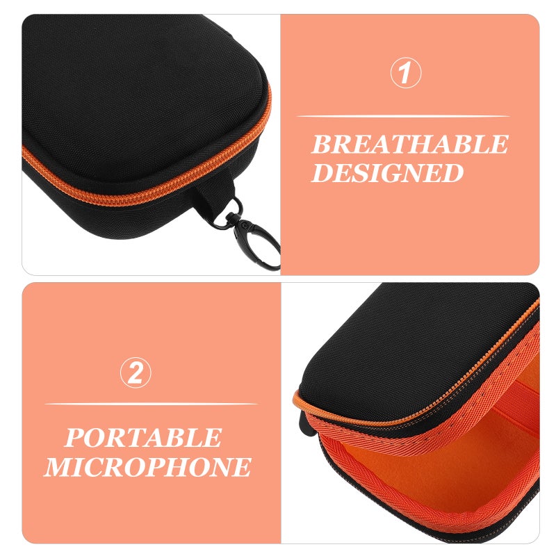 Double Microphone Storage Case Portable Mic Carry Bag for Travel Dual Cordless Microphone Case Singing Organizer - Image 2