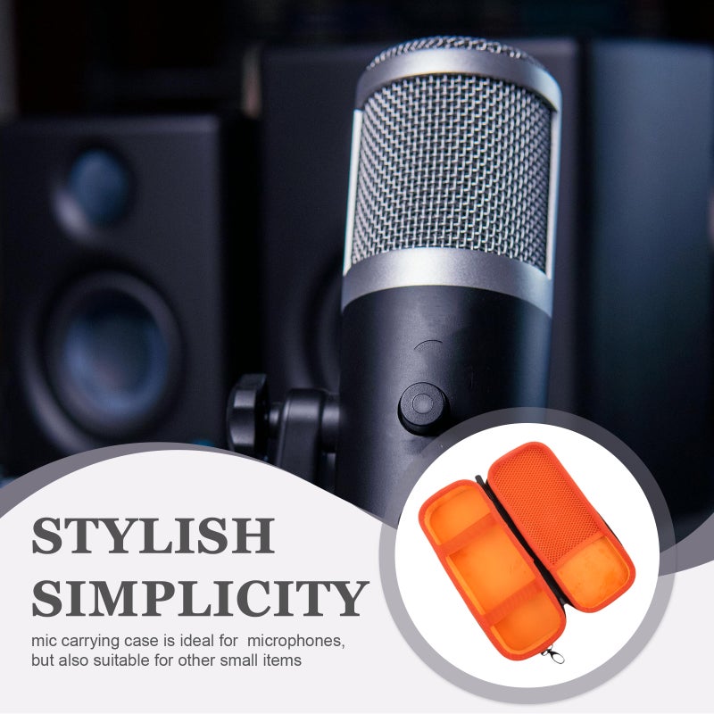 Double Microphone Storage Case Portable Mic Carry Bag for Travel Dual Cordless Microphone Case Singing Organizer - Image 5