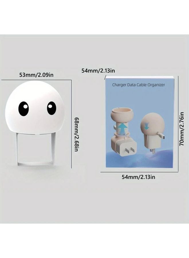 Pink Cartoon Silicone Cable Winder Organizer For Chargers Earphones Cellphone Cords - Image 4