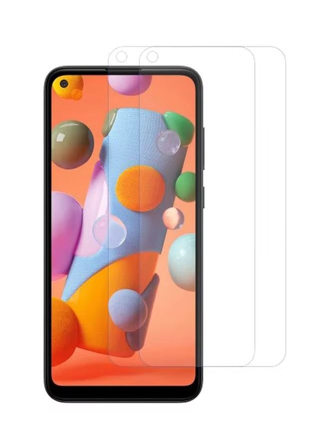 إيف عبوة من 2 واقي شاشة من الزجاج المقوى للغاية لهاتف سامسونج جالاكسي A21 شفاف - Image 1