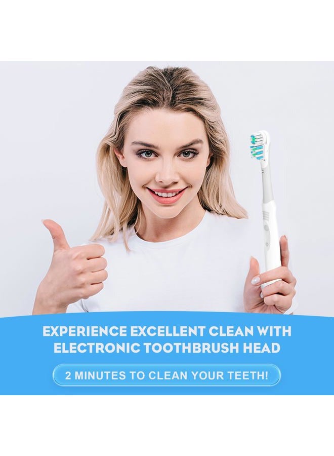 EBIEFLY 4 Pcs Sensitive Toothbrush Dual Clean Replacements Attachments Brush Heads Refill Accessories Compatible with Oral B 4732 3733 4734 with Rotating Power Toothbrush Heads & Crisscross Bristles - Image 4