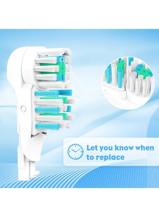 EBIEFLY 4 Pcs Sensitive Toothbrush Dual Clean Replacements Attachments Brush Heads Refill Accessories Compatible with Oral B 4732 3733 4734 with Rotating Power Toothbrush Heads & Crisscross Bristles - Image 3