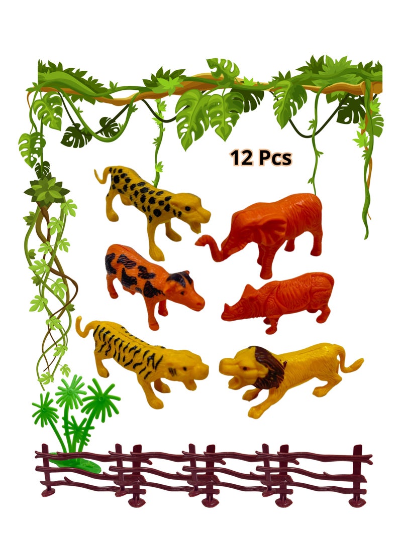 YJ Jungle Animal Figure Playset for a Mini Jungle for Ages 3 and Up  - Image 3