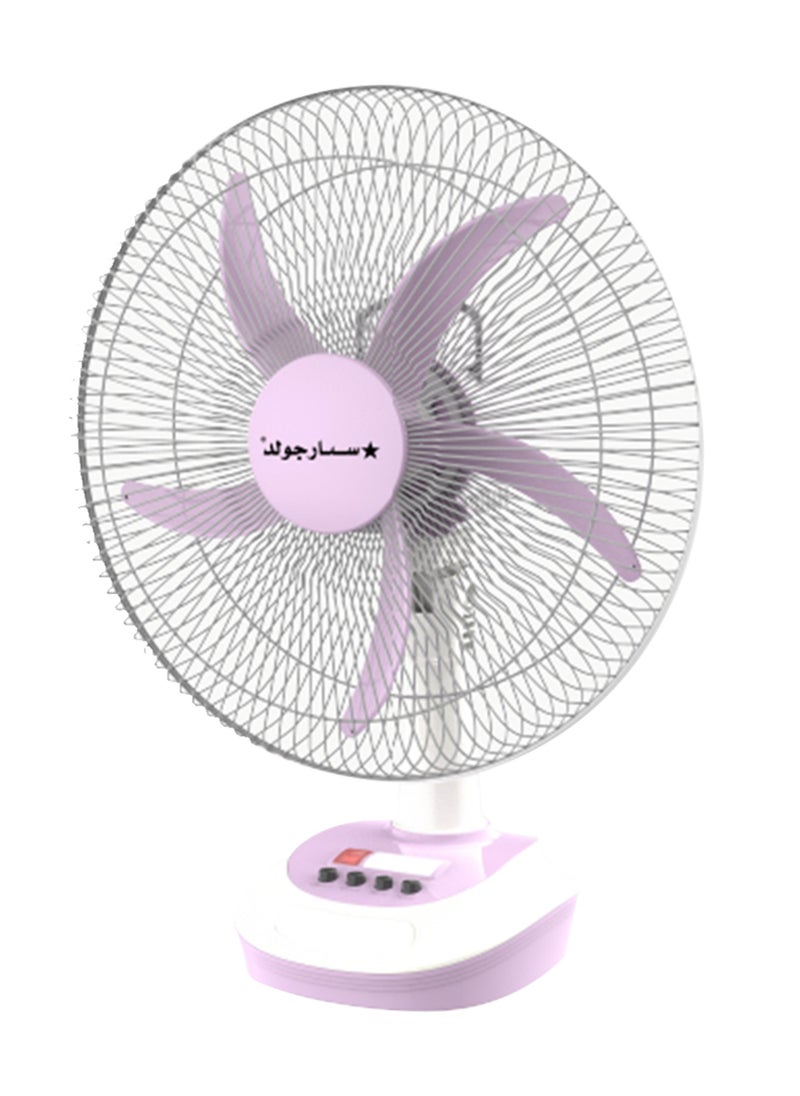 Stargold Rechargeable Oscillating Fan 5 Speed With LED Light Fan 16inch 25W  - Image 1