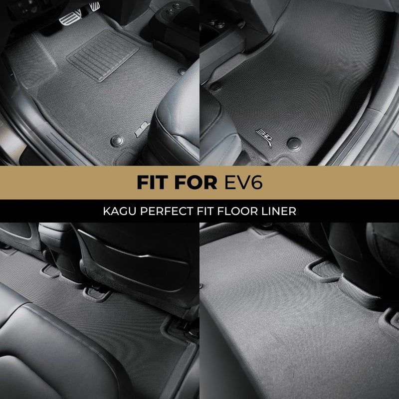 3D MAXpider Custom Fit Kagu Floor Mat Set for KIA EV6 (2022-2023) - Black - Image 2