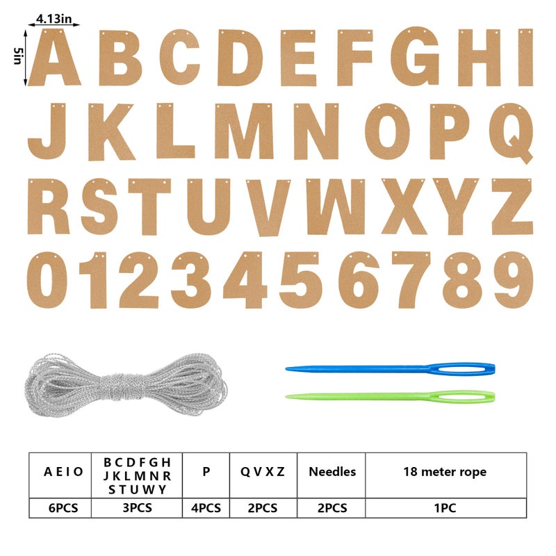 mifengda DIY Banner Kit with Letters Glitter Letters Champagne Customizable Birthday Graduation Banner Custom Party Hanging Banner for Graduation Wedding Party Baby Shower Decoration(Champagne) - Image 2