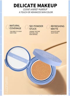 MAYCHEER Lasting Waterproof BB Cushion, SPF50/PA++ Flawless Air Cushion BB Cream, Moisturizing Face Concealer for Under-Eye Dark Circles and Spots, No.1 Light Beige  - Image 5