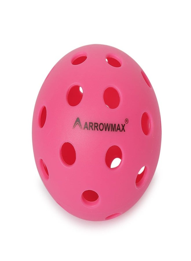 ArrowMax كرة بيكلبول من آرو ماكس - كرة بيكلبول خارجية بـ 40 ثقب للتدريب ولعب البطولات، كرات نيون عالية الوضوح وخفيفة الوزن - متعددة الألوان (وردي - 3 قطع) - Image 2