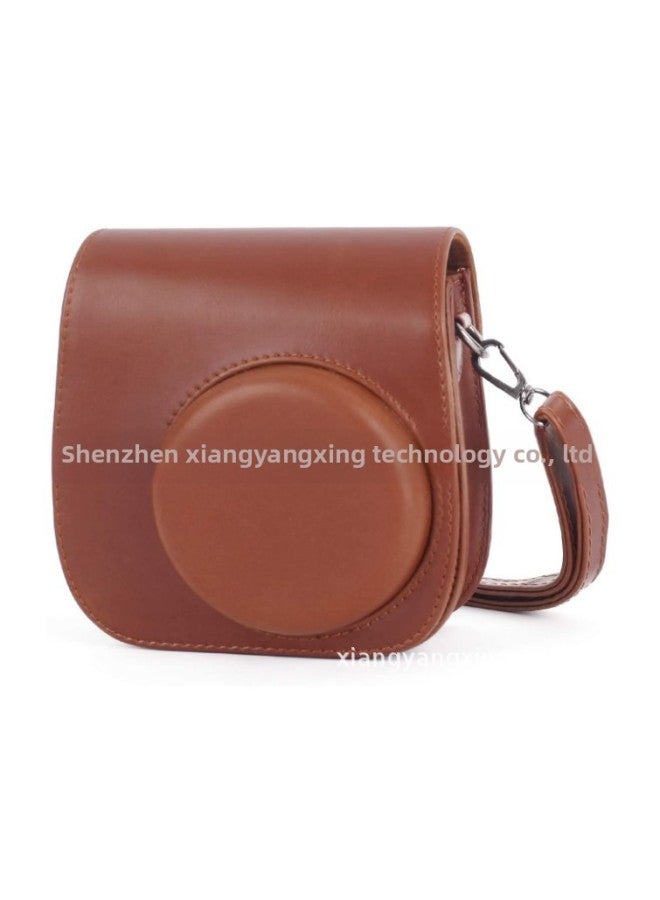 Generic For The Use Of The Camera Instax Mini1211/9/8 Storage Bag Camera Bag Shoulder Strap Protective Cover-Color:Brown  - Image 1