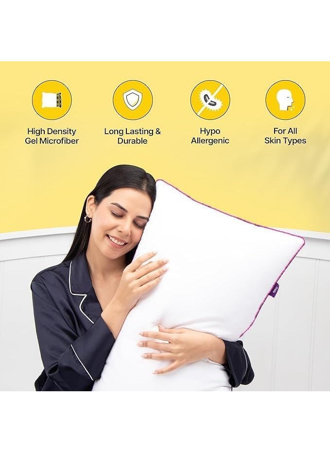 NTA BEST NTA BEST Cloud Polyester Extra Soft Polyester Fabric Cuddling Pillow with Standard Size 1727 Inch White_Shape Rectangle Pack of 2  - Image 3