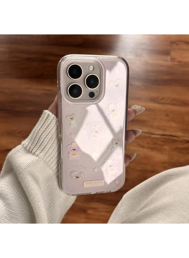 NIBEMINENT Sweet Pink Koala Protective TPU Case Cover For iPhone 15 Pro Max - Image 1