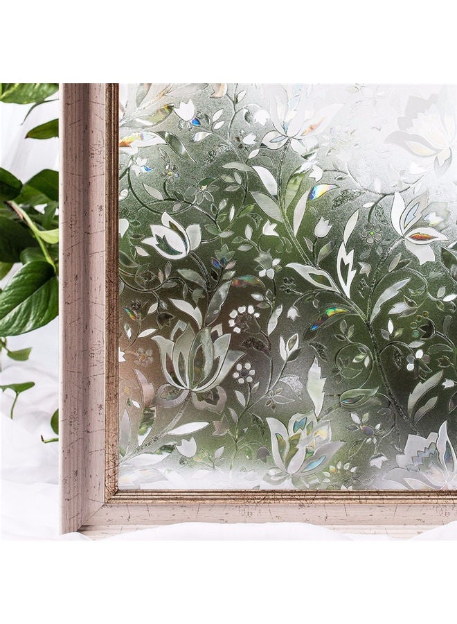 Floral Window Sticker Clear 45x100cm - Image 2