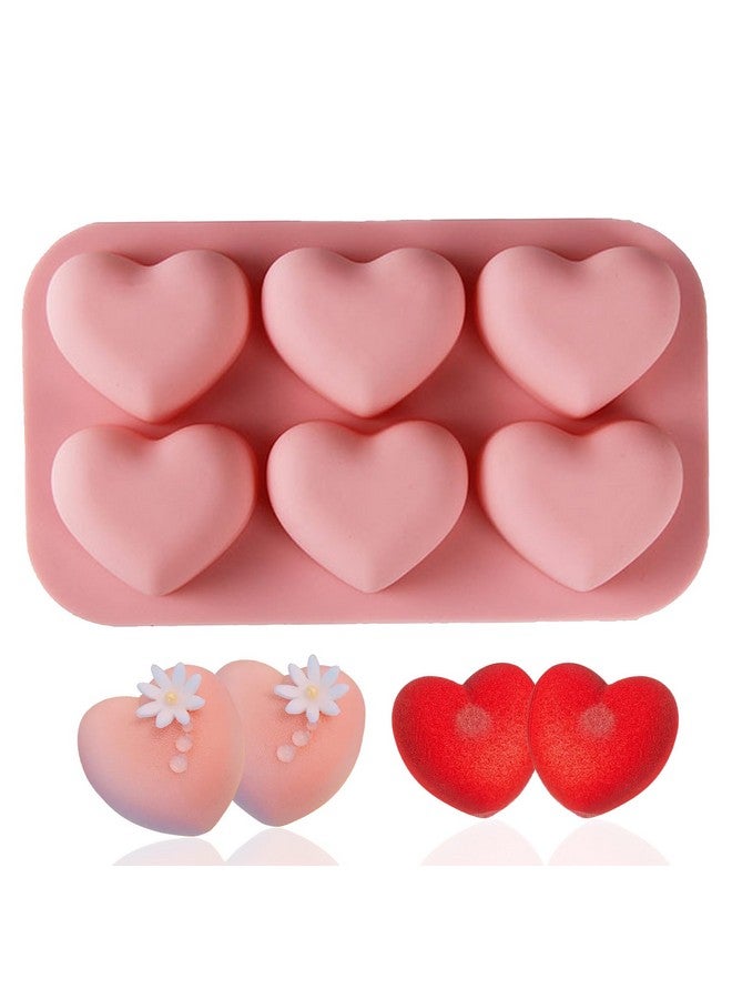 UOUYOO 6 Holes Heart Shaped Silicone Mold For Chocolate Cake Jelly Pudding Valentine'S Day - Image 1