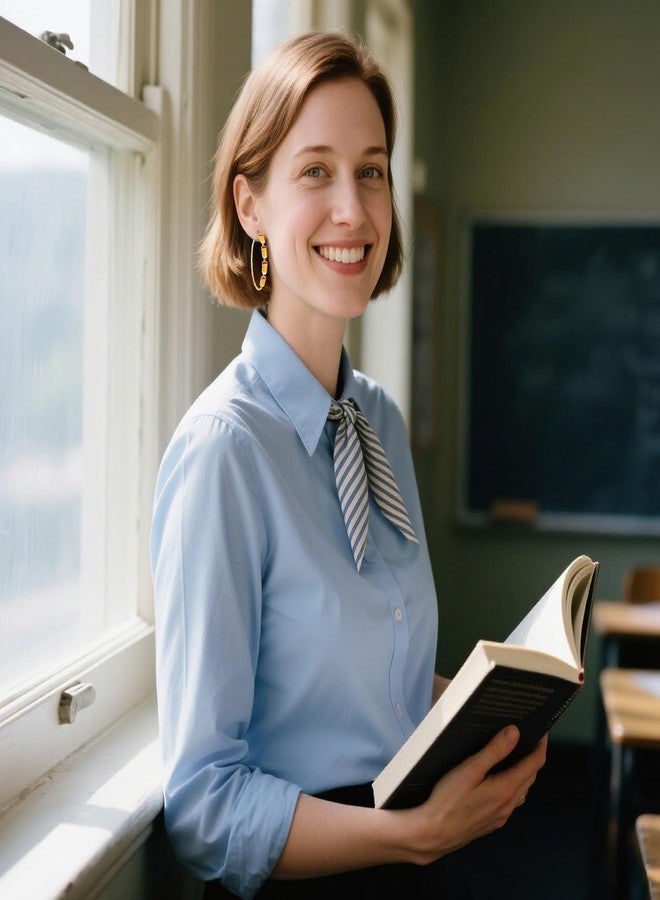 CEALXHENY Teacher Appreciation Gifts for Women Teacher Earrings Book Pencil Hoop Earrings Back To School Jewelry Accessories Outfits (Style D) - Image 3