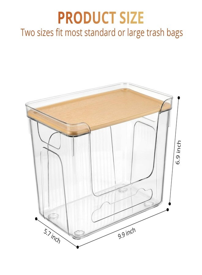 CANTAMI Trash Bag Dispenser with Lid, 2 Pack Plastic Stackable Trash Bag Holder, Extra Large Garbage Bag Dispenser for Kitchen, Laundry Room, Under Sink Organization and Storage - Image 2