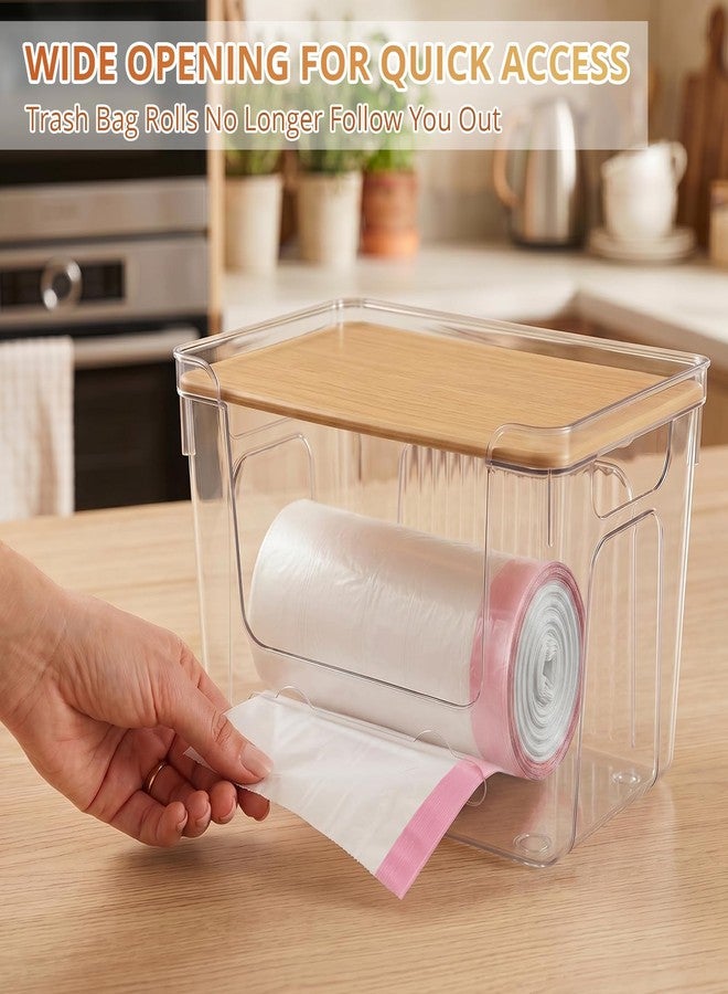 CANTAMI Trash Bag Dispenser with Lid, 2 Pack Plastic Stackable Trash Bag Holder, Extra Large Garbage Bag Dispenser for Kitchen, Laundry Room, Under Sink Organization and Storage - Image 4