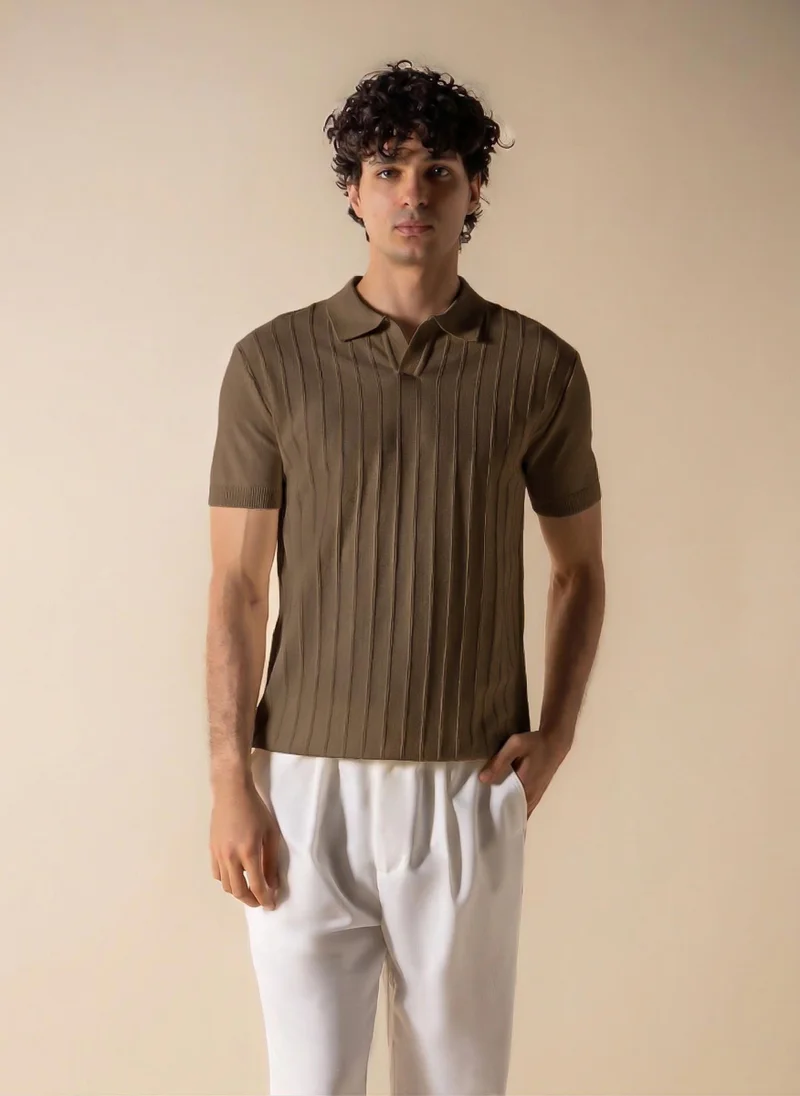 شايبس SLIM KNIT POLO SHIRT