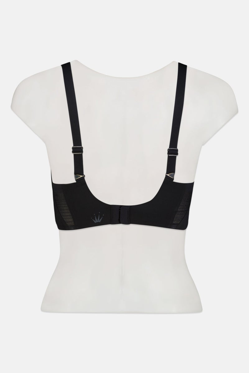 TRIUMPH حمالة صدر نسائية بسيطة مبطنة بدون سلك، سوداء - Image 2